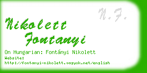 nikolett fontanyi business card